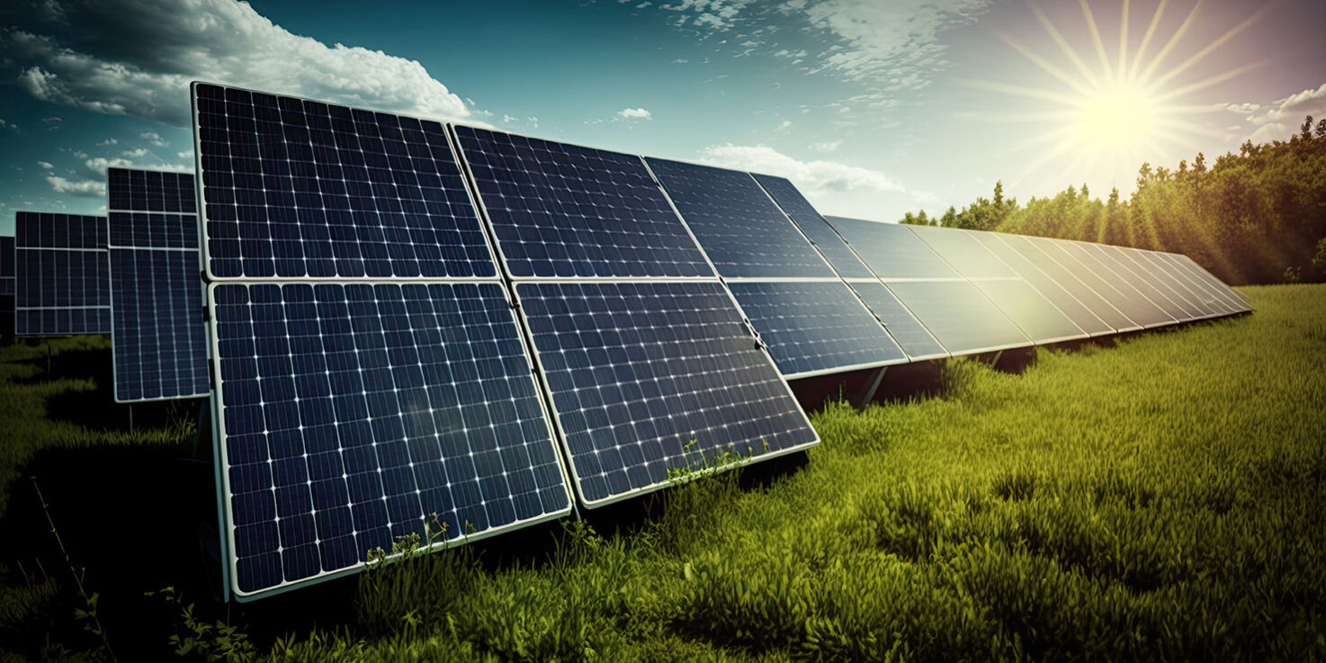 photovoltaic-solar-power-panel-field-green-clean-alternative-power-energy-concept-ai-generative SUN4U - Le sfide per l’agri-fotovoltaico nell’Unione europea